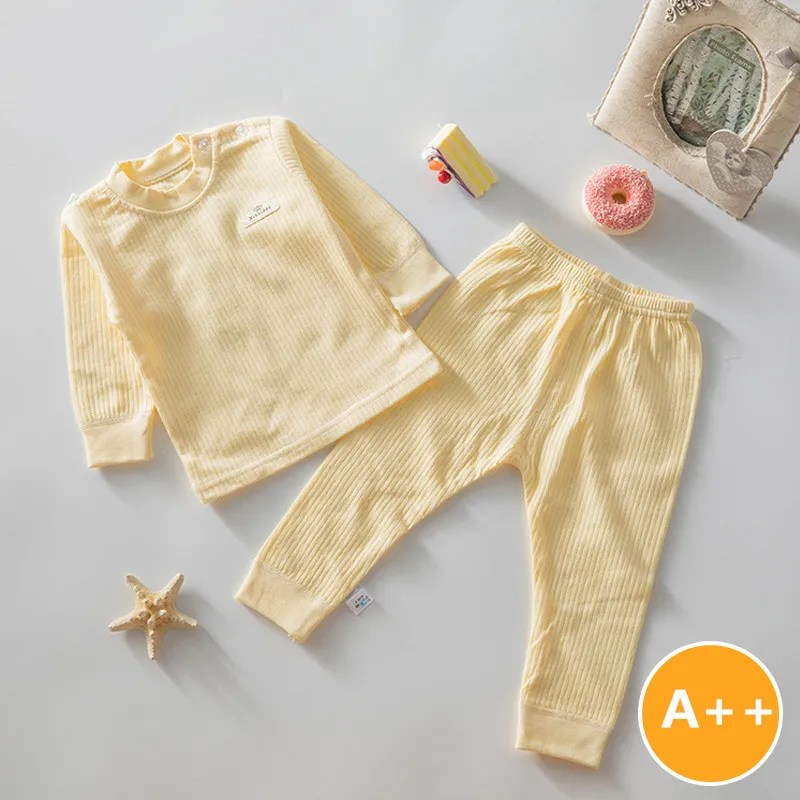 Spring/Autumn 100% cotton Newborn Clothes 0-3T New Born Baby Thermal Underwear Set | Детская одежда и обувь