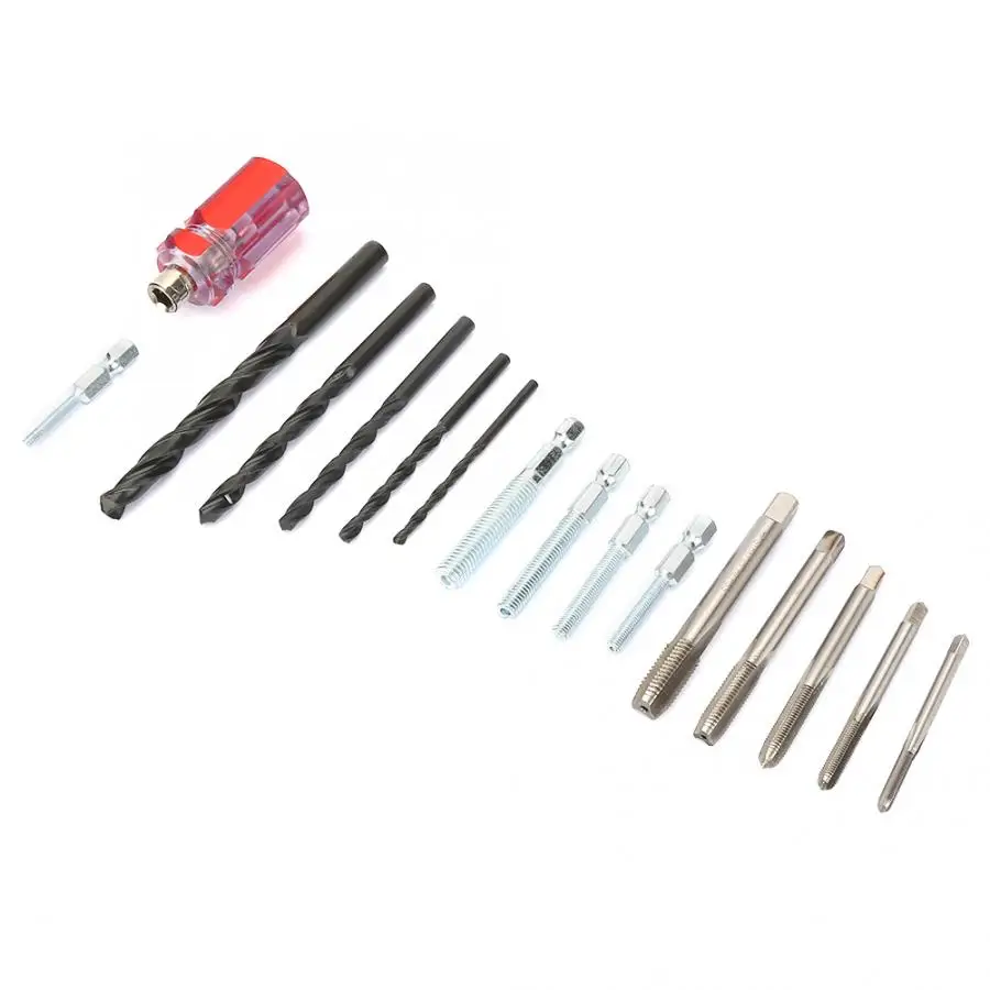 

116Pcs/set Stainless Steel Coiled Wire Screw Sleeve Thread Repair Insert Kit Tool Set for Fasteners Hardware Helical Repair Tool