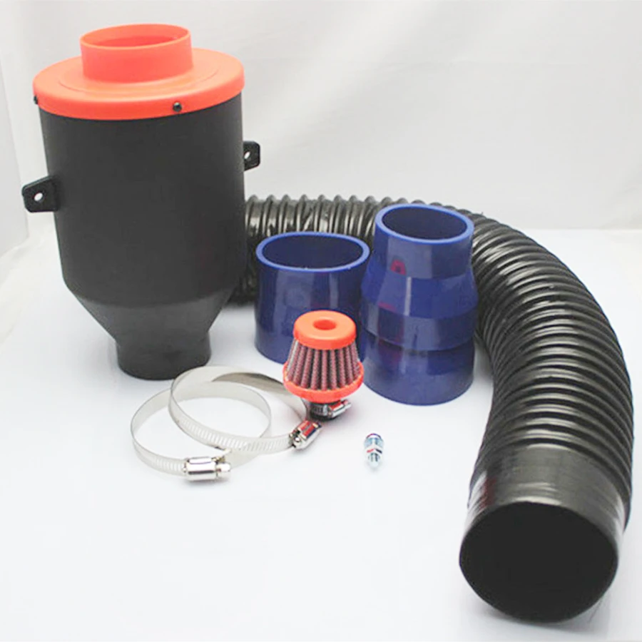 76mm de 3 pulgadas coche automóviles filtro de aire de alto flujo modificado de entrada de aire fuelle conjunto puede ser limpiado reutilizado