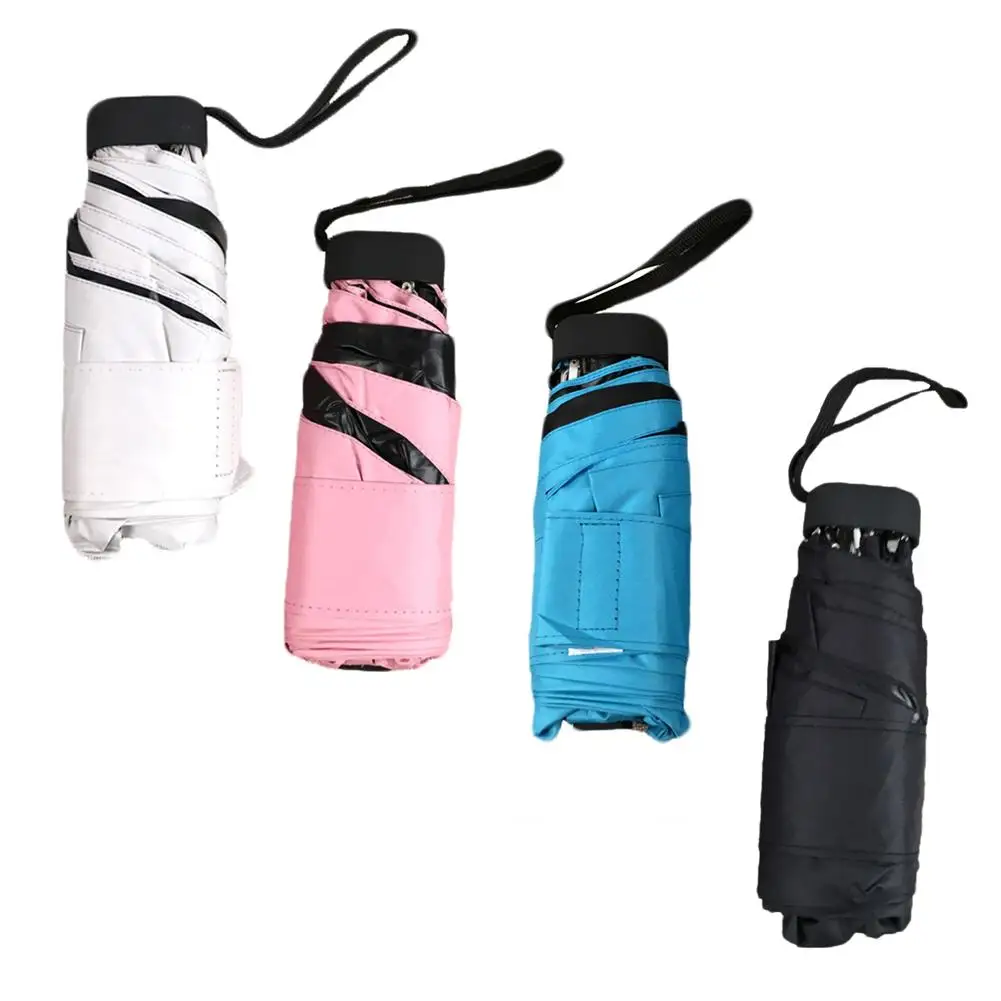 

Ultra-light Portable Mini Folding Sunny Umbrella Vinyl Woman Sunscreen Sunny Umbrella Novel Cute Pocket Sunny Umbrella