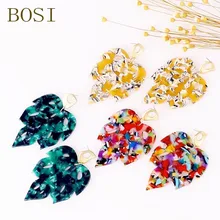 Acetato de hoja de pendientes para las mujeres acrílico Boho 2019 pendientes cara pendientes grandes de moda Bohemia accesorios leopardo africano nuevo(China)