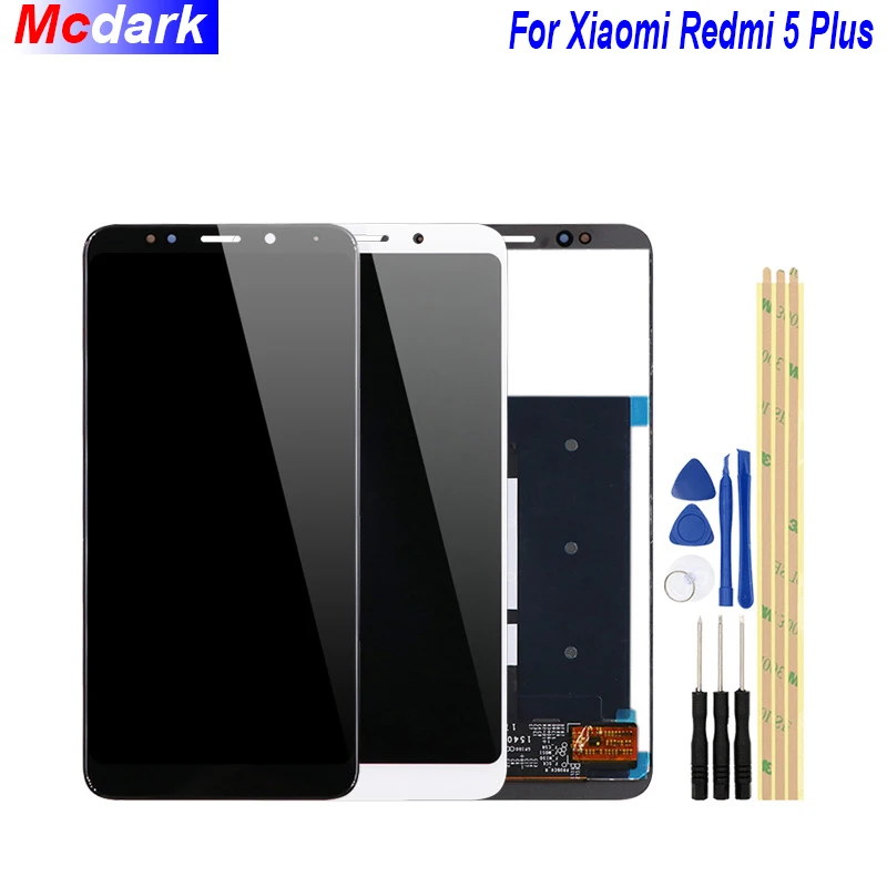 ЖК-дисплей и сенсорный экран Mcdark для Xiaomi Redmi 5 Plus дигитайзер в сборе замена с