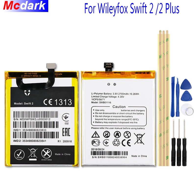 Аккумулятор Mcdark на 2700 мА · ч для Wileyfox Swift 2 AKKU аккумуляторная батарея с внутренним