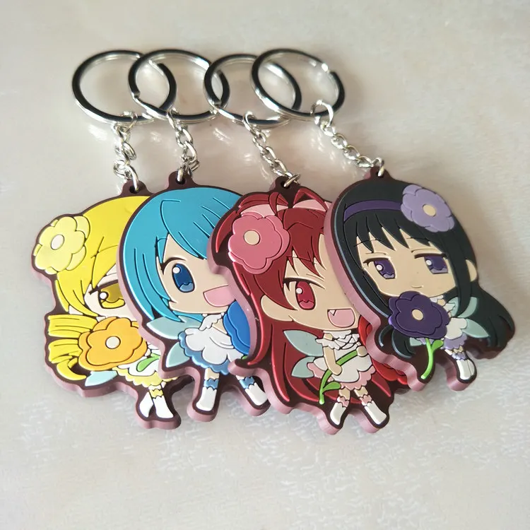 Puella Magi Madoka Magica Anime Rubber Strap Keychain Key Ring Charm Madoka Gift