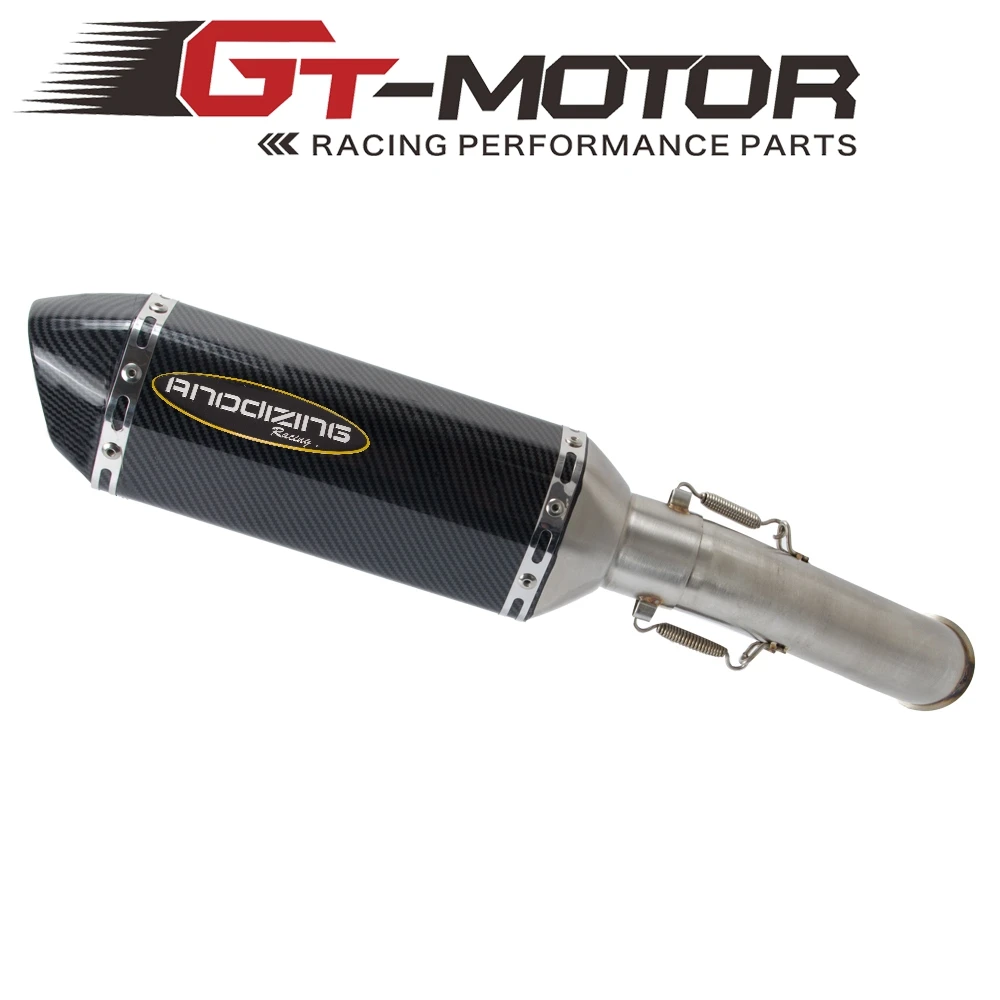 

Motorcycle Exhaust System Slip On Middle Pipe Link Muffler For KTM DUKE 390 250 125 DUKE390 RC390 2017 2018 Slip-On with Exhaust