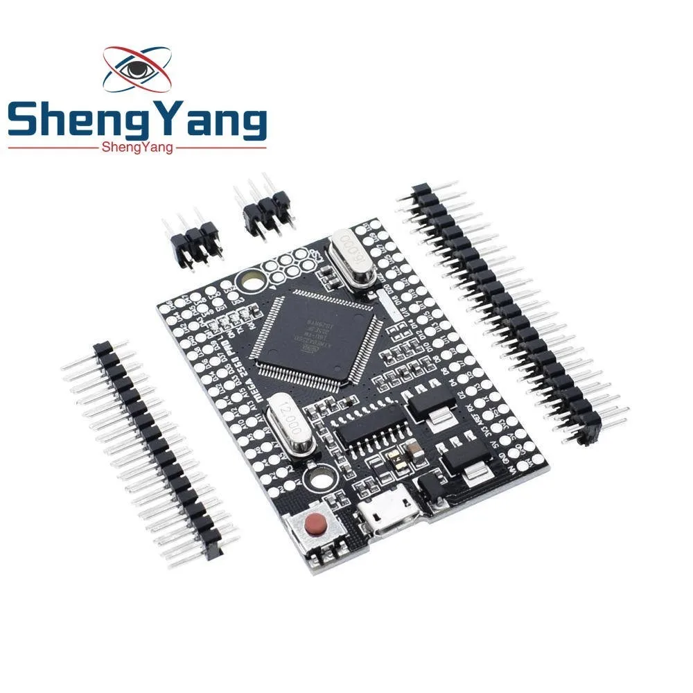ShengYang Mega 2560 PRO MINI 5 В(встраивание) CH340G ATmega2560-16AU с наконечниками, совместимыми с arduino Mega 2560