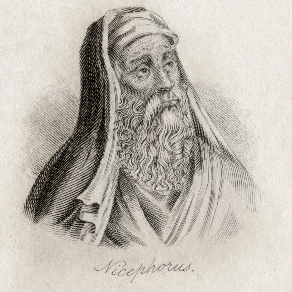 Gregoras Nicephorus C.1295 _ C.1359. Византийский историк и Богослова. гравировкой по J. W. Кук.