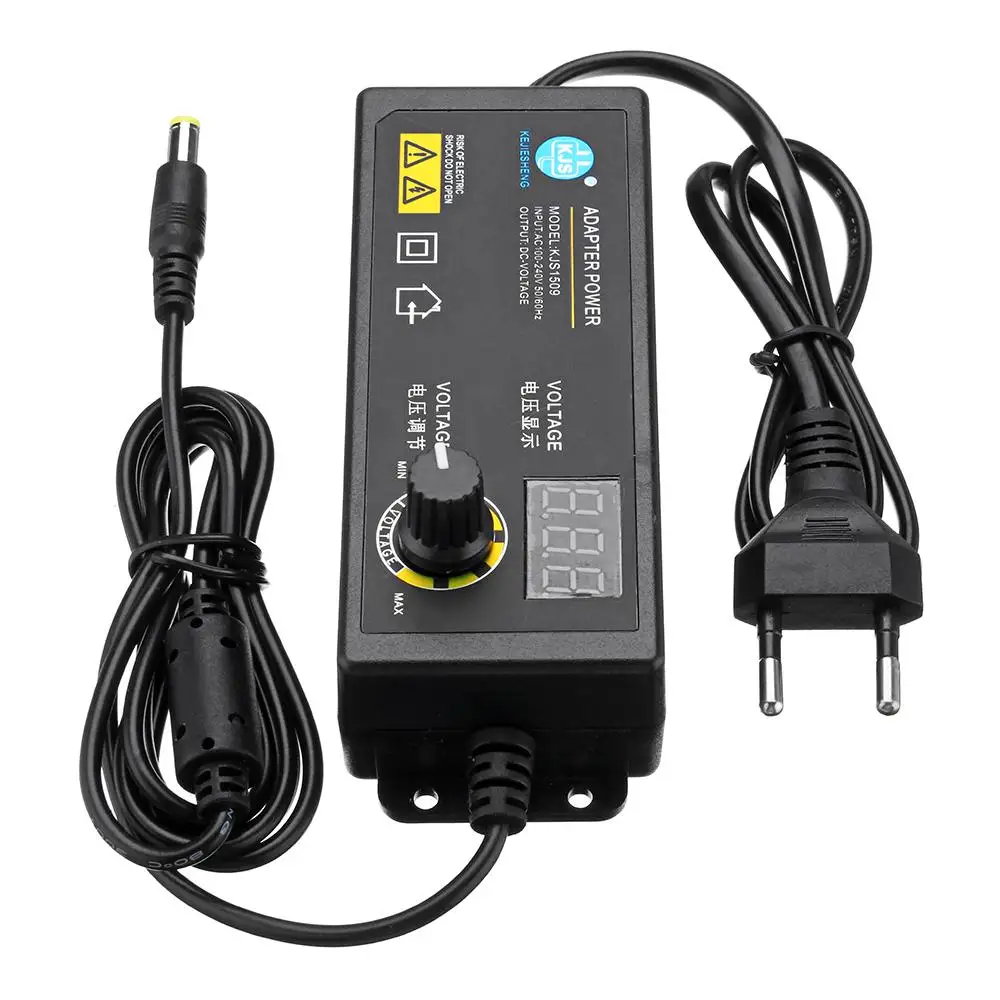 3-24V 2.5A Power Adapter Adjustable Voltage LED Display Switching Power Supply 