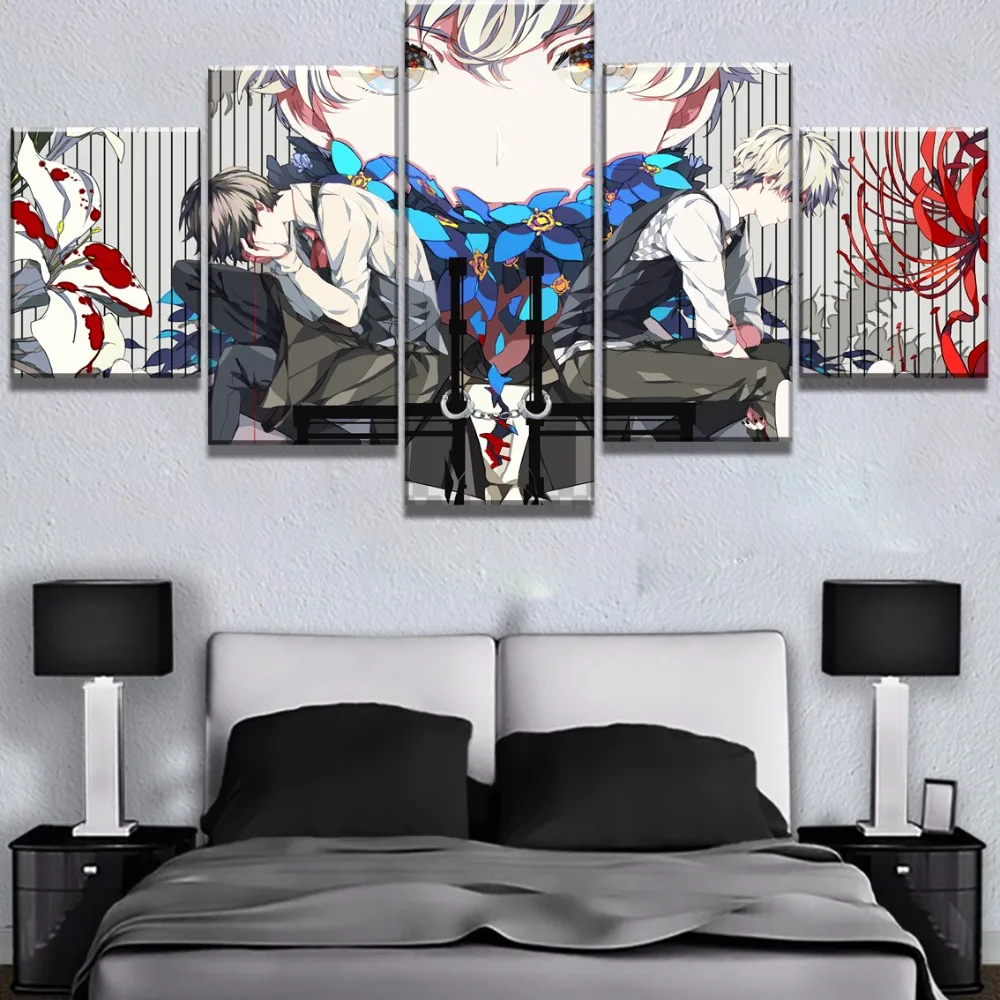 

New 5 Piece HD Print Painting Tokyo Ghoul Anime Modern Decorative Paintings on Canvas Wall Art for Home Decorations Wall Decor