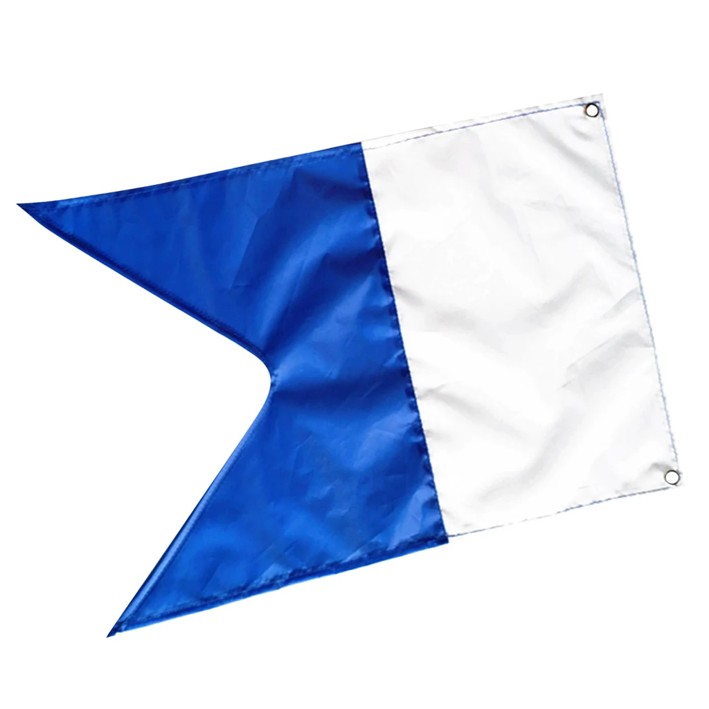 

50 x 35 cm Universal Scuba Diving Boat Floating Alpha Flag International Sign Banner Blue and White Window House Accessories