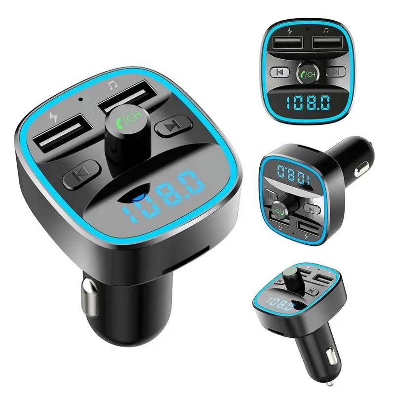 

T25 Car MP3 Music Player Bluetooth 5.0 FM Transmitter Handsfree Call Dual USB Car MP3 Player 2019 New Product