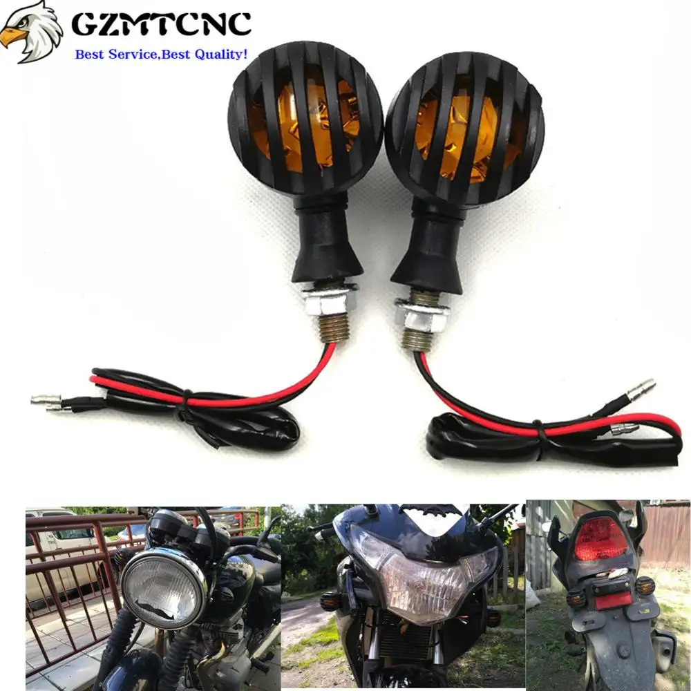 

Motorcycle 12V 10MM Turn Signal Indicator Light For Harley Davidson Cafe Racer Bullet Motorbike Flashers For Cruiser Chopper