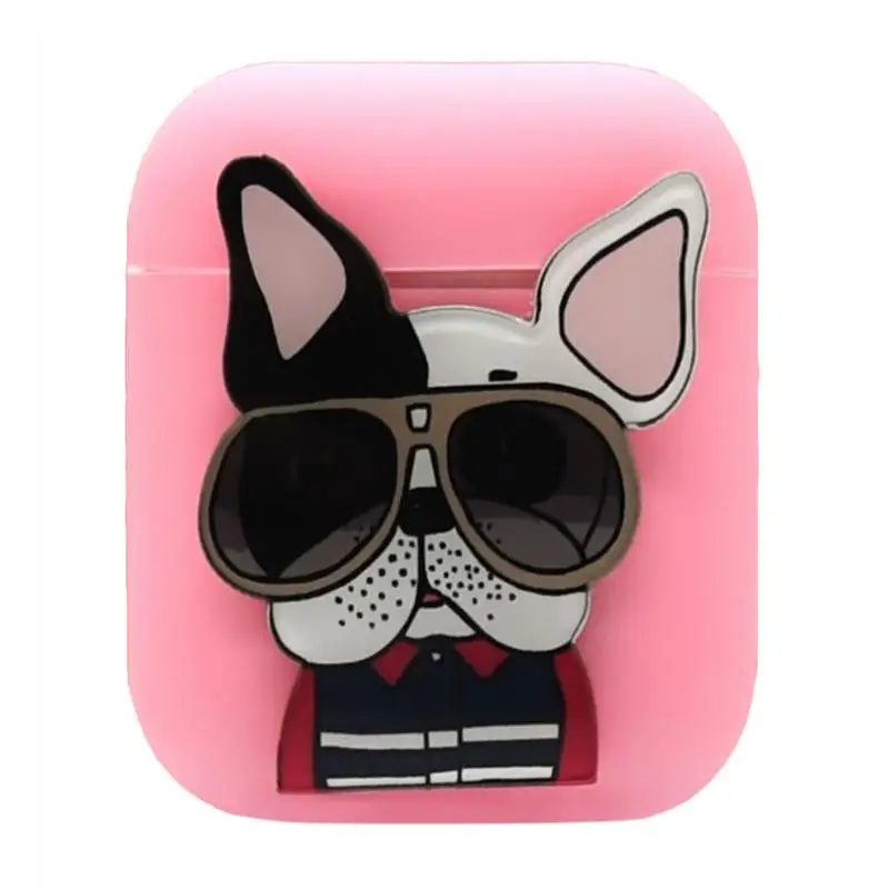 New Portable Wireless Bluetooth Headset Case Anti-fall Dustproof Cartoon Headset Box Silicone Storage Case For Airpods Apple