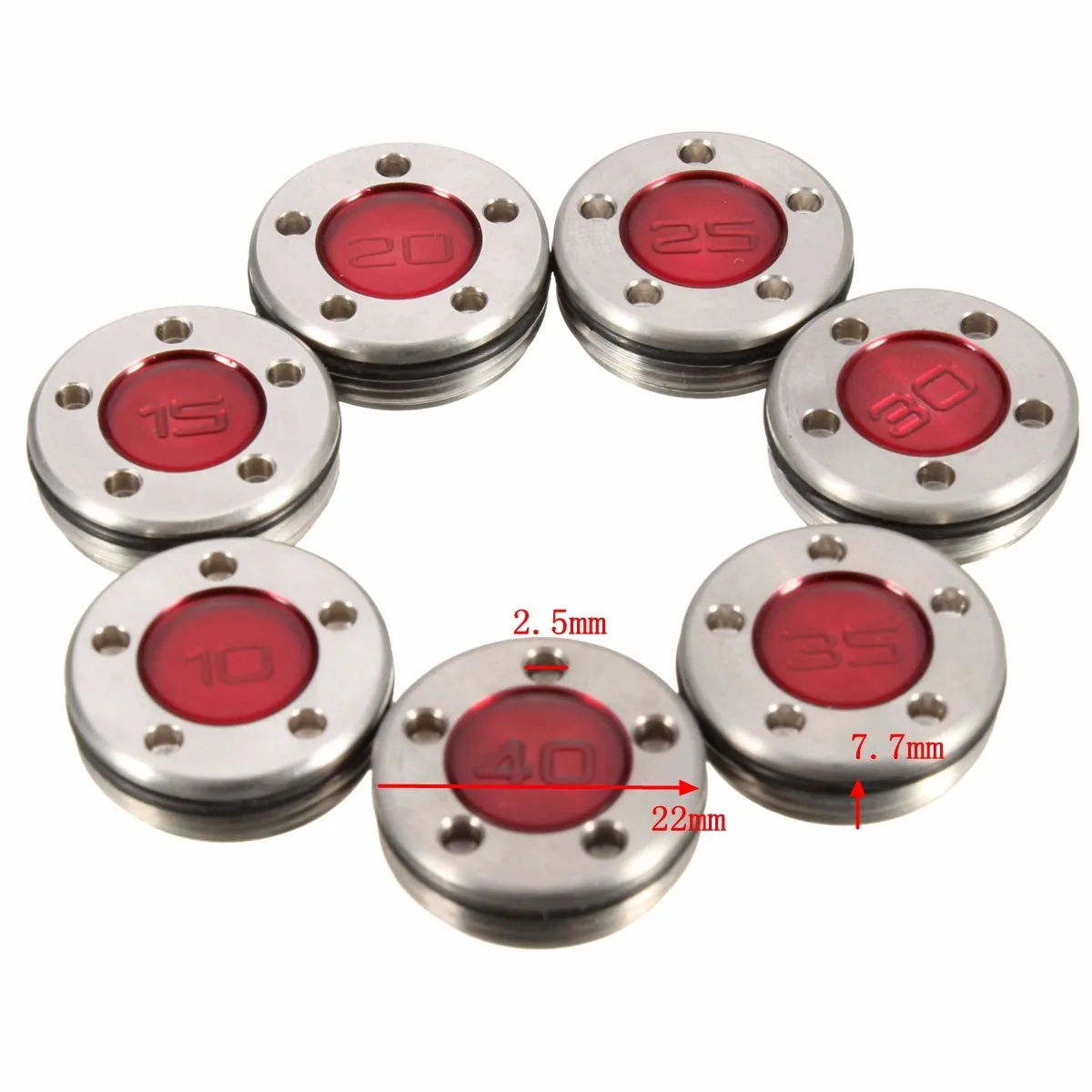 10g/15g/20g/25g/30g/35g/40g مضرب الغولف الأوزان نادي الغولف رئيس الأوزان ل سكوتي كاميرون مضارب الجولف إكسسوارات الغولف الأحمر مضرب