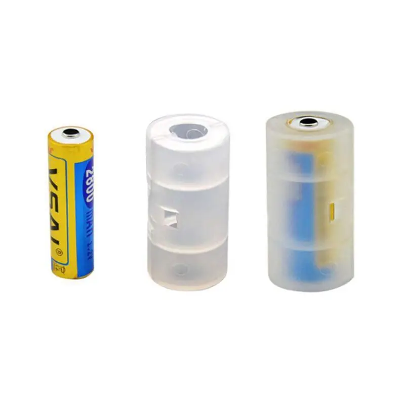 

10 PCS Transparent AA to C, Battery Case Adapter Converter Adaptor