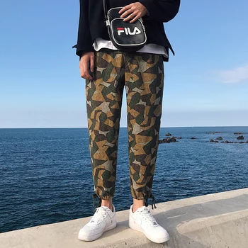 

Summer New Harem Pants Men Fashion Casual Camo Trousers Man Streetwear Trend Wild Hip Hop Loose Joggers Sweatpants M-3xl