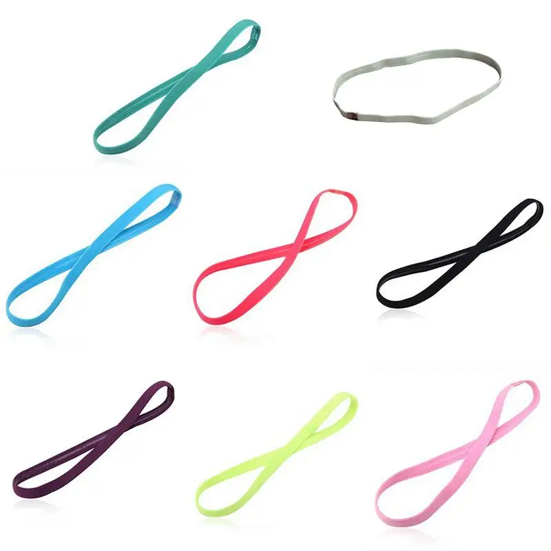 

Popular Elastic Rope Candy Color Running Headband Football Non-Slip Hair Accessories Sports Yoga Hair Band Headband