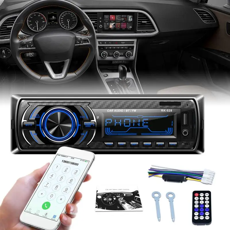 

12V Car MP3 Player Bluetooth FM Radio AUX USB Car Radio Stereo Player AUX-IN MP3 For Iphone 12V Car Audio 7-Color Backlight