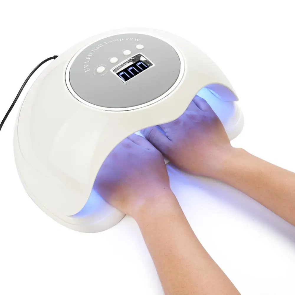 

72W Ice LED For Nails 10S/30S/60S/99S Timer UV LED Gel Light Nail Art Manicure Curing Machine Dryer For Nails