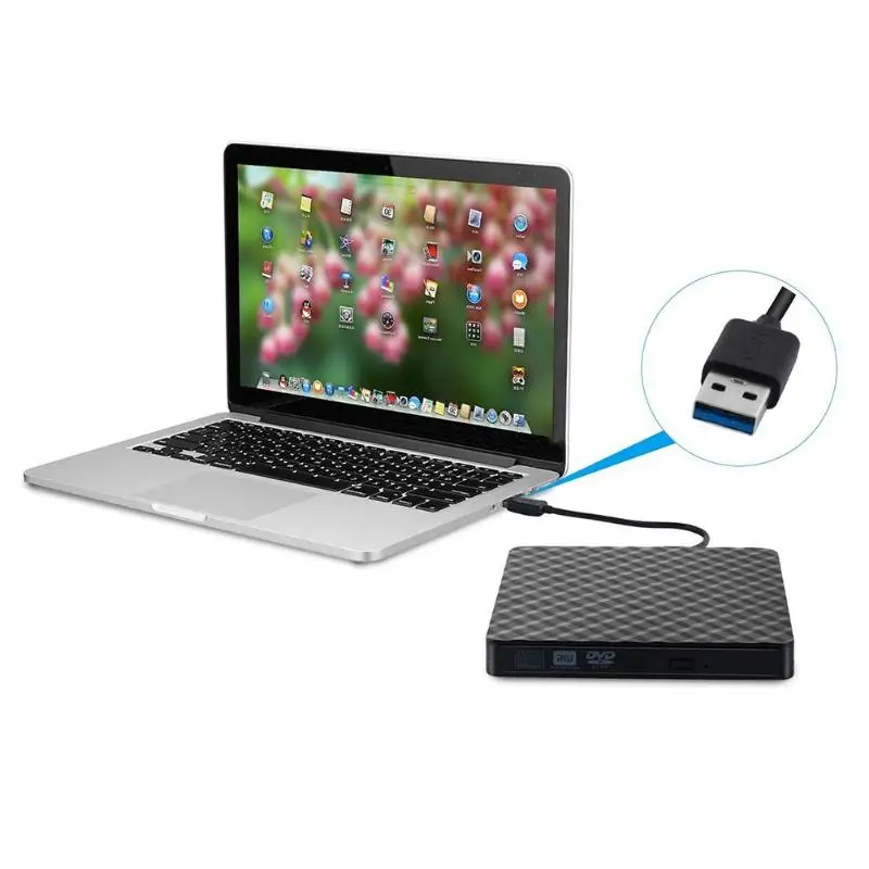 Универсальный USB 3,0 внешний DVD горелки/оптический привод ультра-тонкий портативный писатель рекордер CD/DVD плеер rom плеер для ноутбука