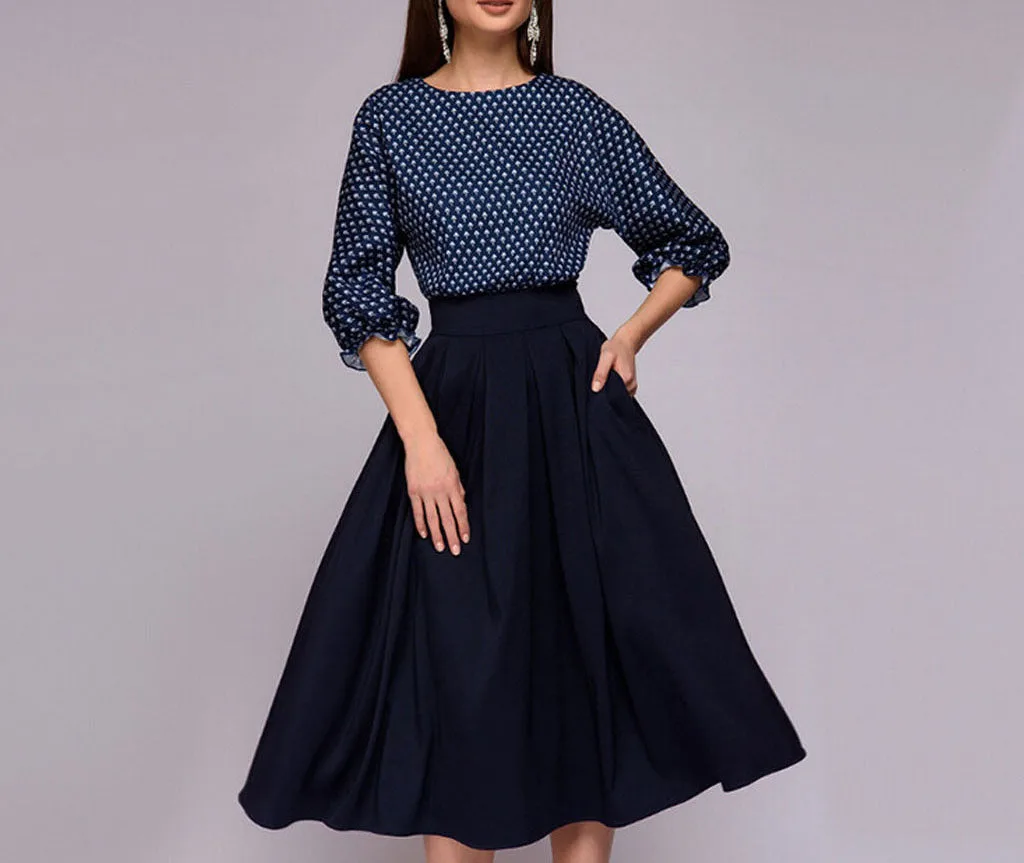 

Vintage 50s 60s Retro Style Rockabilly Pinup Housewife Party Swing Tea Dress