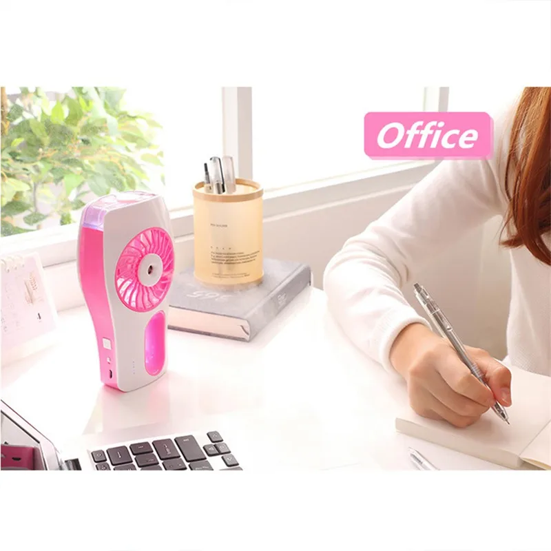 

Mini Misting Fan Builtin Rechargeable USB Fan Handheld Personal Cooling Mist Humidifier for Home Office Portable Air Condition