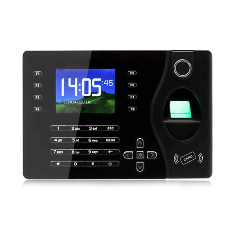 

New-Biometric Fingerprint Attendance Machine 2.4 Inch Usb Fingerprint Scanner Time Clocker Tcp/Ip Employee Recorder Eu Plug