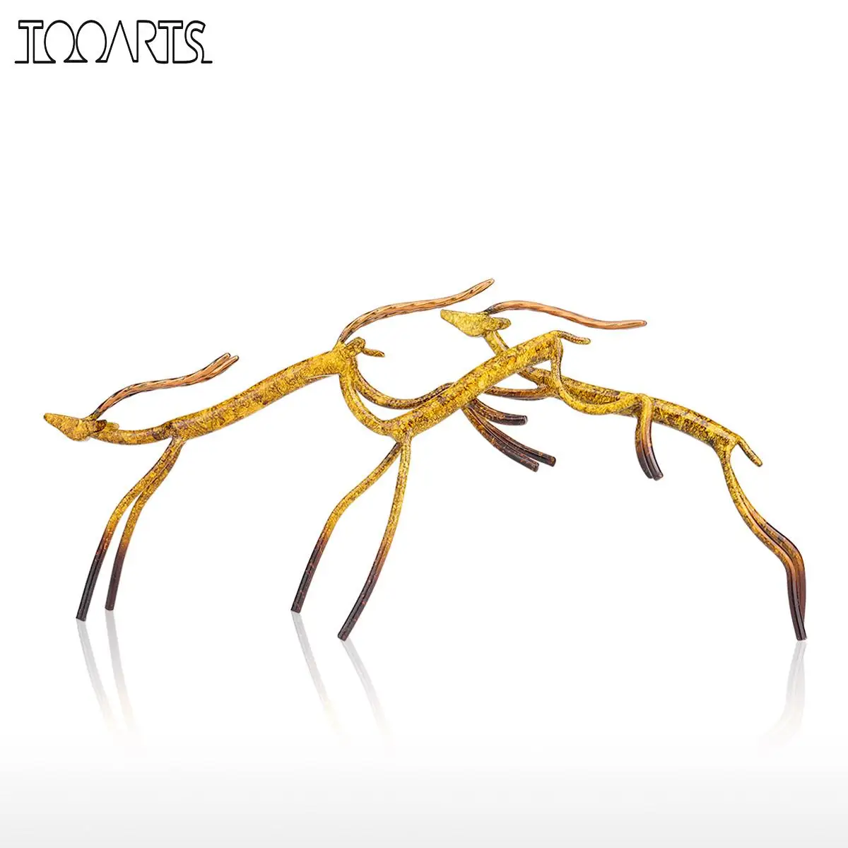 Tooarts Antelope железная скульптура для украшения дома ремесла фигурка животного