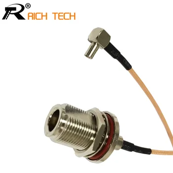 

RF N Switch TS9 Pigtail Cable N Female Bulkhead O-ring Connector Switch TS9 Male Right Angle Connector RG316 Cable 15cm 6"