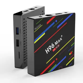 

H96 MAX+ Android 9.0 TV Box 4GB+64GB RK3328 Quad Core 2.4G 5G WiFi Bluetooth 4K HDMI Smart Set Top Box Media Player w/ Remote