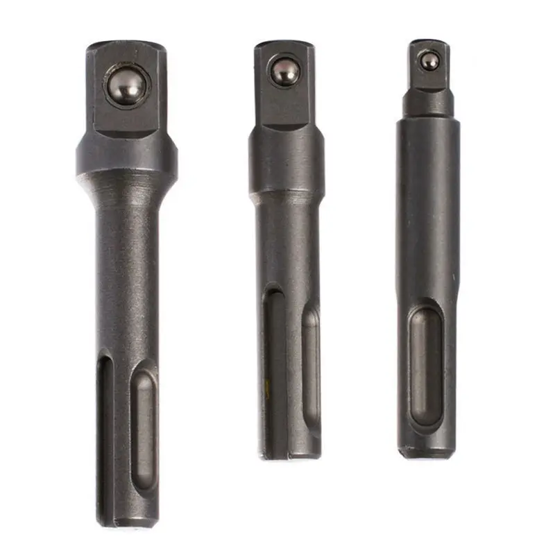 

3pcs/Set Socket Driver Adapter Drill Bits 1/2'' 3/8'' 1/4'' For Sds Plus