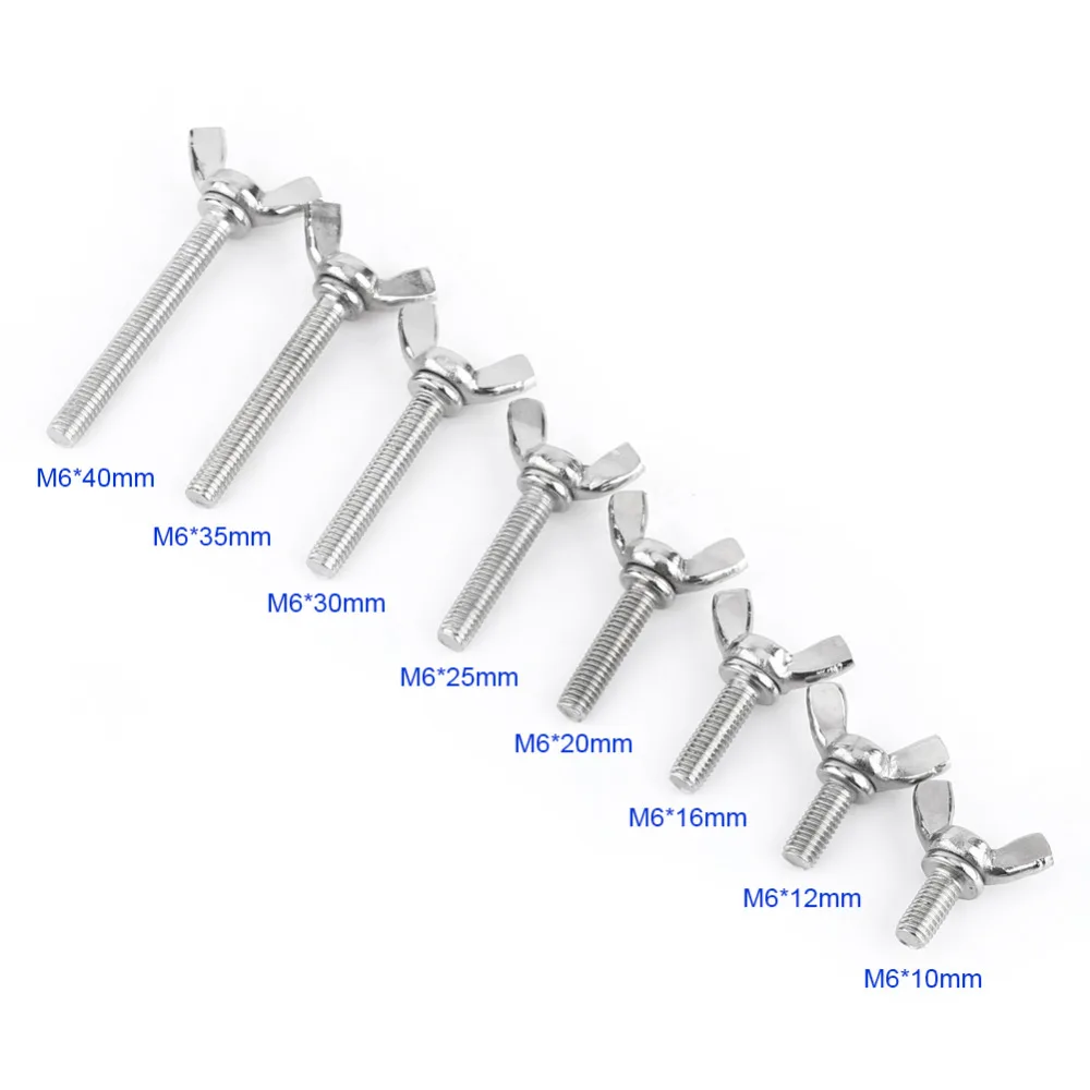 5 шт. M6 болт-бабочка, ручные болты с крылом, винты DIN316 304 из нержавеющей стали, резьбовой крепеж tornillos