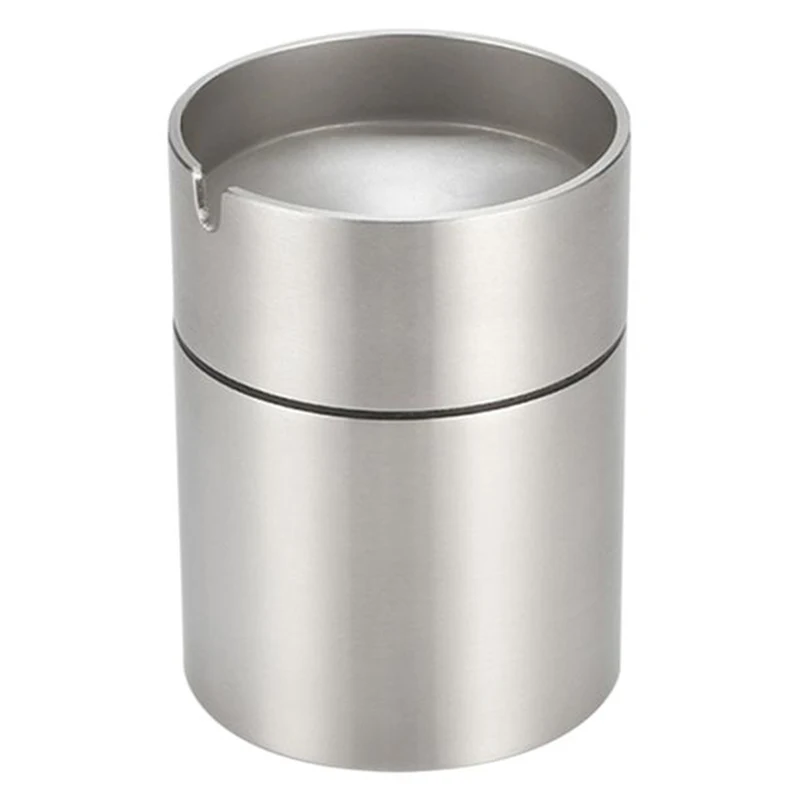 

Stainless Steel Car Ashtray Smokeless Auto Cigarette Ashtray Ash Holder Creative Windproof Business Gift Car Car With Lid Asht