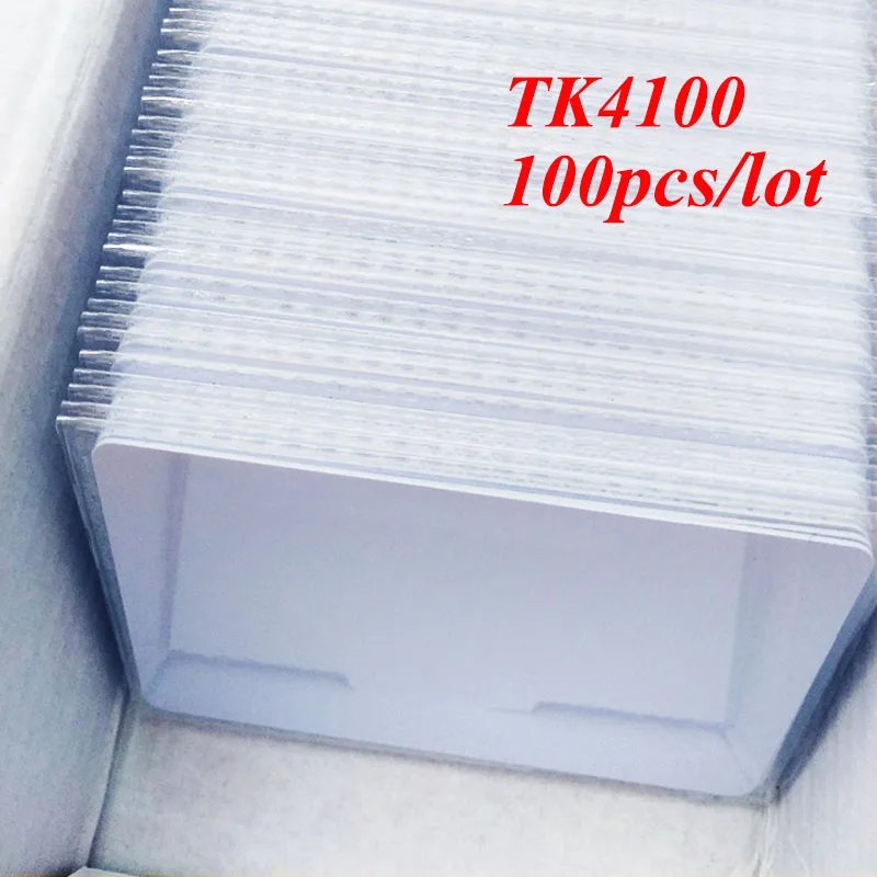 

100pcs/lot Proximity 125KHZ RFID Tag TK4100 Thin ID Plastic PVC Card Contactless RFID Blank Card for Time Attendance