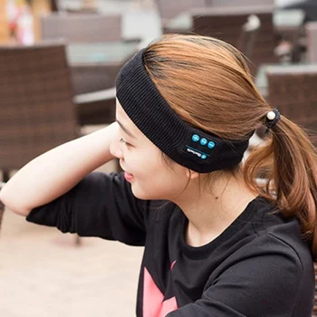 

Wireless Bluetooth Knit Music Headband Wireless Bluetooth Earphone Headphone For Yoga Running Gym Sports Headset