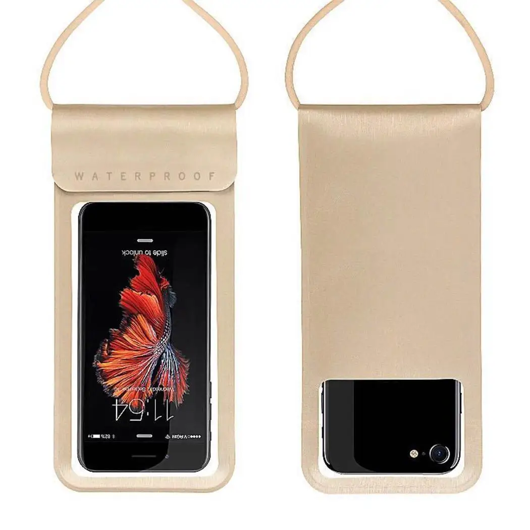 

Diving Touch Screen Swimming Outdoor Waterproof Golden, Black, Lake blue Mobile Phone 60cm(adjustable) Bag