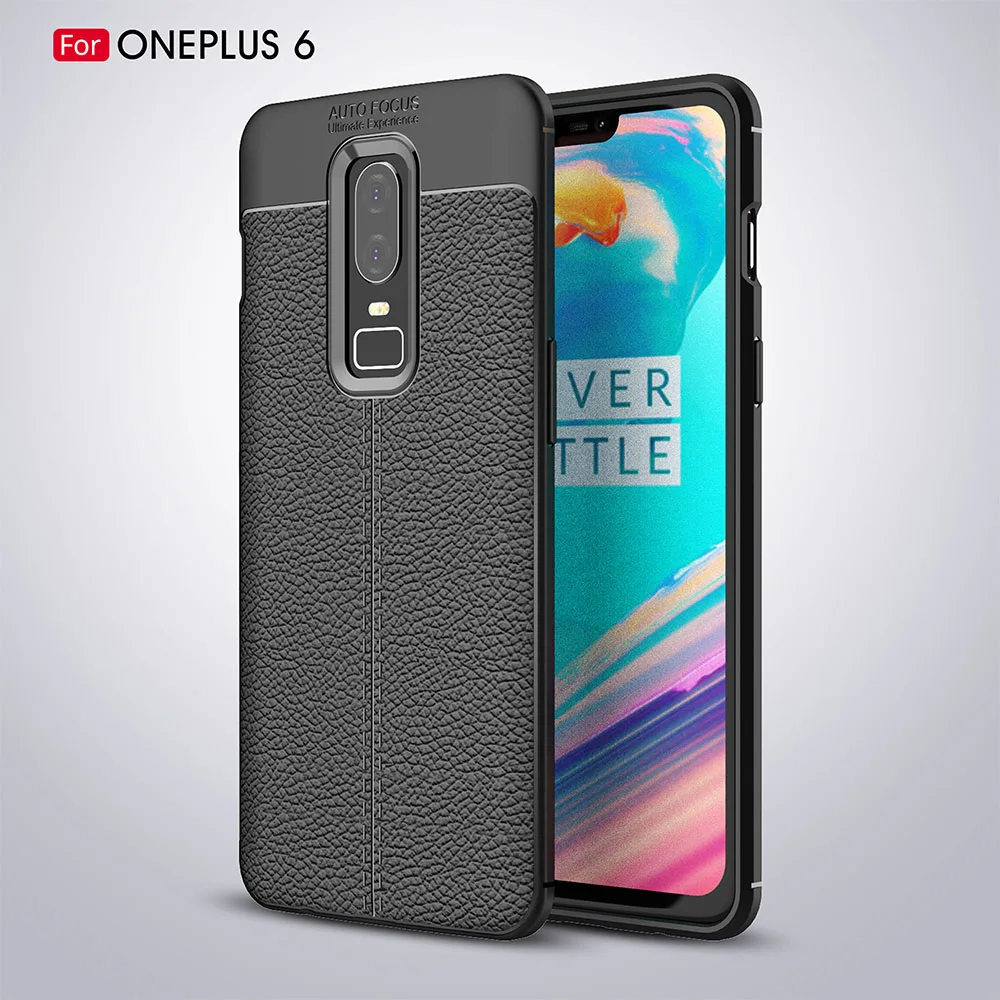 Best For Oneplus 6 Case Carbon Fiber TPU Silicone leather Soft Full Back Cover For Oneplus6 1+6 shockproof Armor Ultra Slim capa