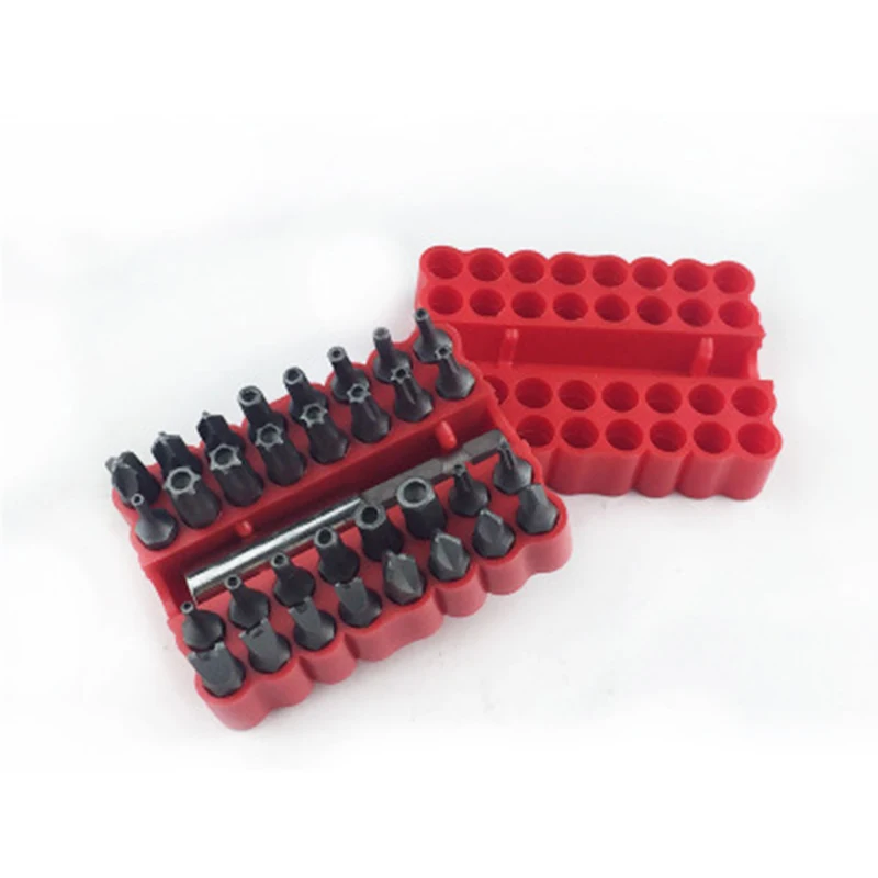 

33pcs Security Tamper Proof Bit Set Torx Hex Star Spanner Screwdriver Star Spanner Screws Hex Bit Set 1/4'' Magnetic Holder
