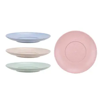 

Healthy Wheat Straw Eco Friendly Biodegradable Unbreakable Dinner Plates Dinnerware Dishes Set 6 Inch Round Plate,4 pcs