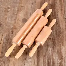 Деревянная ручка, силикон скалка для выпечки Инструменты ролика Скалка пельмени кожу нажав палку выпечки инструменты
