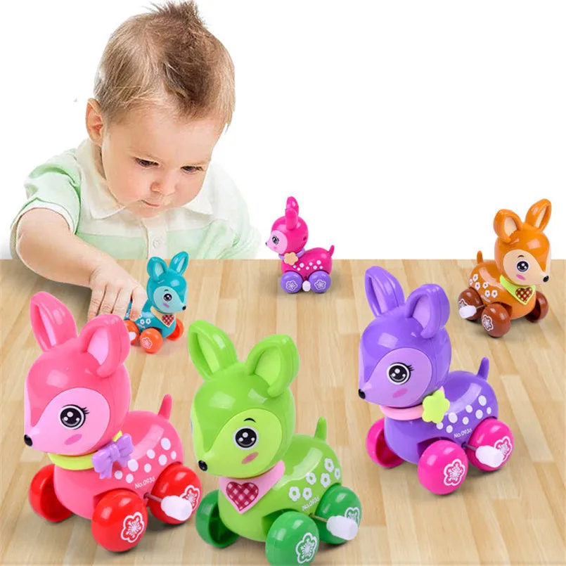 Wecute заводная Весенняя игрушка мини смешная цветная игрушка для малышей дорогой стиль Ветер вверх бег подарок случайный цвет для новорожденного ребенка