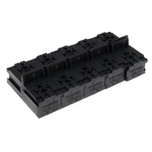 

10Pcs Automotive 5 Pin Relay Socket Holders with 6.3mm Copper Terminals