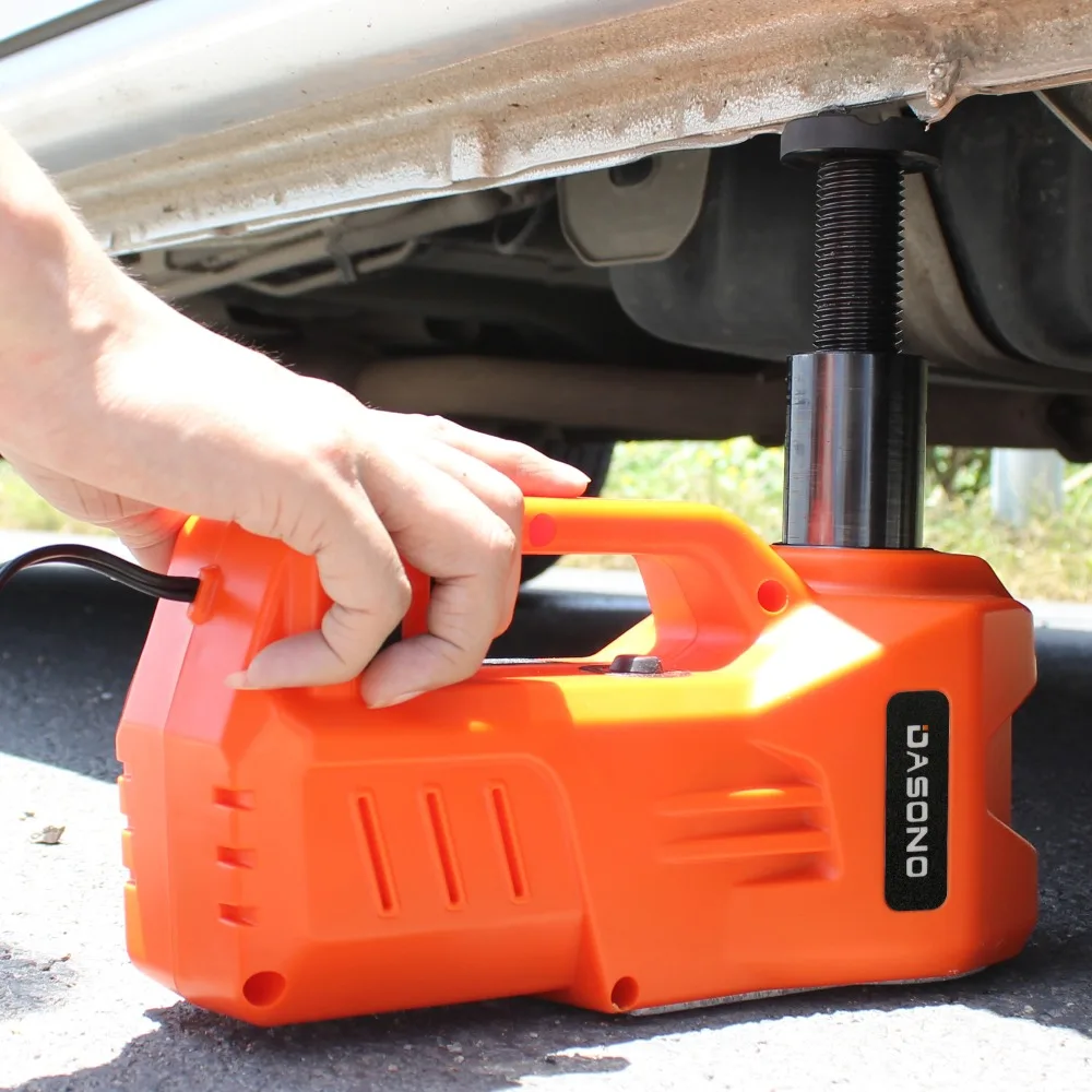  KUNFINE 12V 3Ton Car Electric Tire Lifting Car Jacks Hydraulic Air Infatable Car Floor Jack