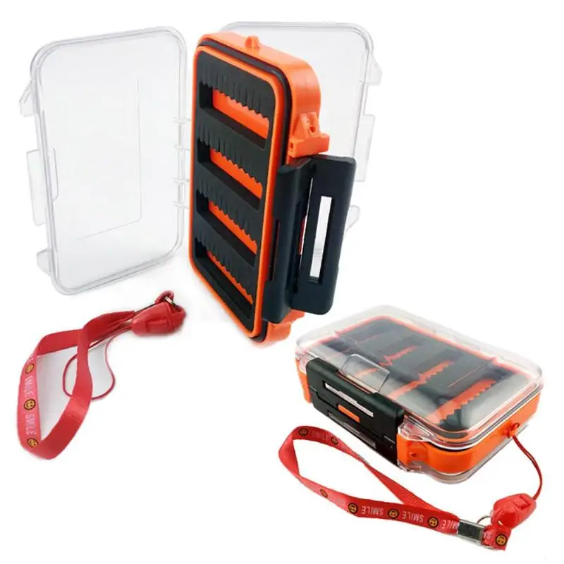 Slit Foam Plastic Fly Fishing Tackle Box Double Side Lure Hook Storage