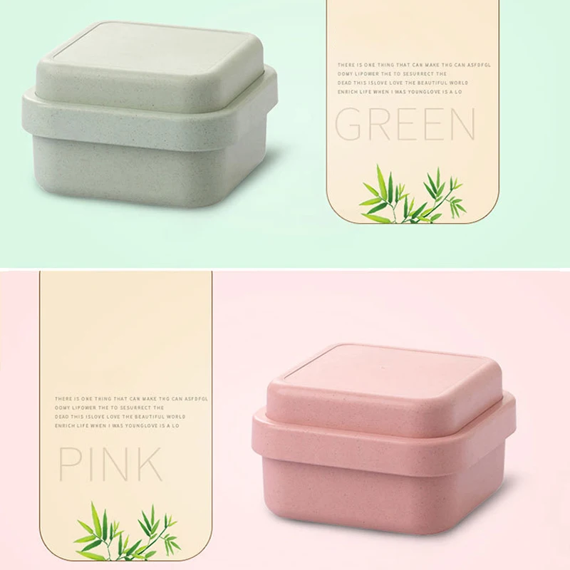 Portable Bamboo Fiber Lunch Box Bento Box Health and Safety 800-1000ML Microwaveable Food Box Leak-Proof Food Container