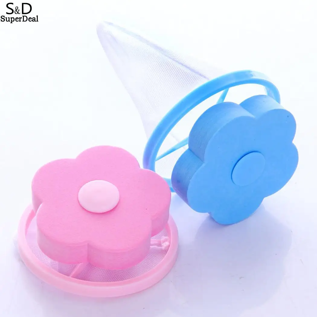 

Removal Mesh Filter Bag Blue Pink Plum-shaped Washing Bag Floating Removal Hair Clean FilterDevice Mesh Machine Hair