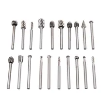 20 sets of 3mm electric grinding high speed steel woodworking small rotary file engraving grinding head milling cutter set