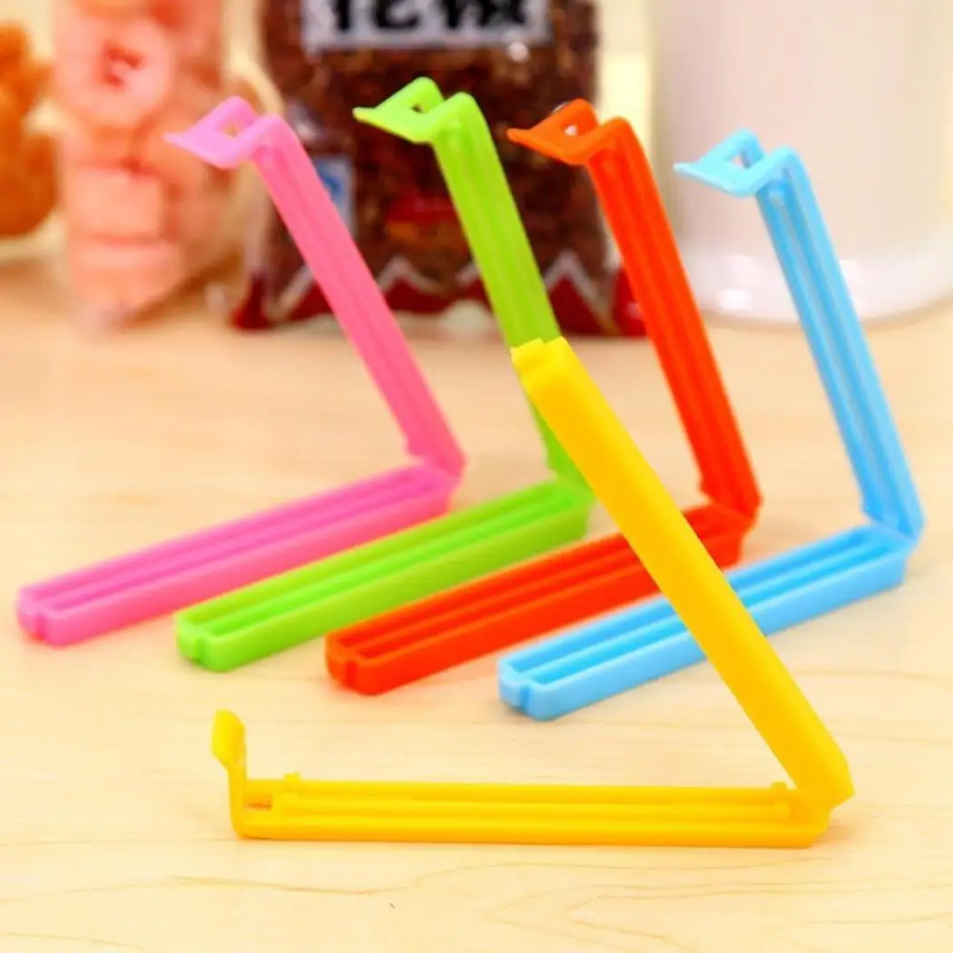 

5 pcs Bag Sealing Clips Kitchen Storage Food Snack Seal Sealed Home Multicolor Bag Clips Sealer Clamps Tools