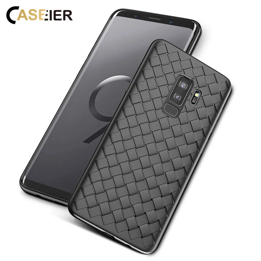 CASEIER Weaving Case For Samsung Galaxy S10 Lite S9 Plus Note 9 Ultra Thin Phone Cover Funda Coque |