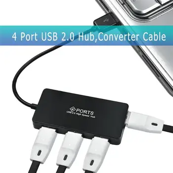 

4 in 1 USB 2.0 Hub Splitter USB Hub Adapter Converter Cable Wire Cord For Laptop Notebook PC Desktop Computer Accessories